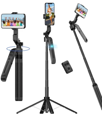Auto Face Tracking Tripod 360° Rotation, 71" Extendable Phone Tripod Selfie Stick Smart Tracking Phone Holder for iPhone Videos 1