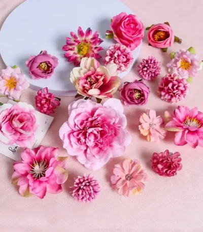 Mix Rose Artificial Flowers for Wedding Decoration Fake Flowers Home Decor DIY Bouquet Craft Garlands Scrapbook Gift Accessories 1