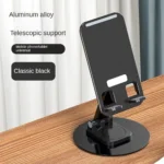 360 Rotating Cell Phone Holder ABS Desktop Folding for cell phone Tablet Cell Phone Stand Lift Telescopic Folding Desktop Stand
