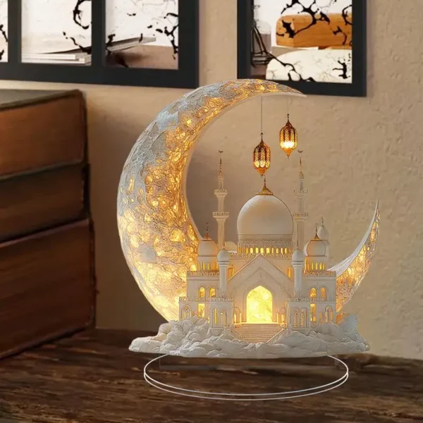 Ramadan Festival 2D Acrylic Moon Craft Ornaments 2025 New Eid Al-fitr Mubarak Decorations Islamic Muslim Home Party Table Gift