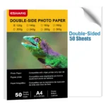 50 Sheets Double Sided Photo Paper High Glossy Photographic Paper 8.3×11.7 Inch 32lbs Compatible with Inkjet Printer 120GSM