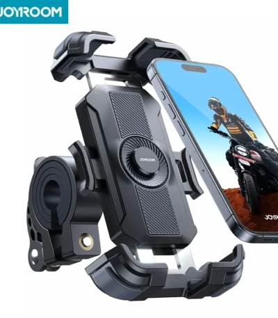 Joyroom Motorcycle Phone Mount Upgrade Bike Phone Holder Ultra-Stable Bicycle Phone Mount Handlebar Cell Phone Clamp for Scooter 1