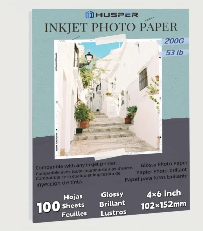 HUSPER 200G 100 Sheets inkjet Glossy photo graphie paper 4×6 inch 1