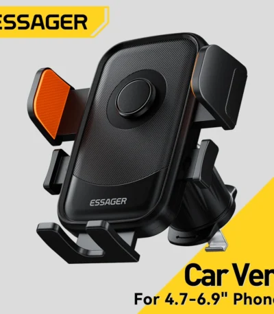 Essager Car Phone Holder for iphone Xiaomi Samsung Huawei 360° Rotation Car Air Vent Universal Mount 15W Fast Charging Car Mount 1