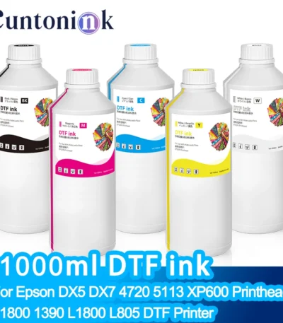 DTF ink 1000ml Direct To Film Transfer Ink For Epson DX5 DX7 4720 5113 XP600 Printhead L1800 1390 L1800 L805 DTF Printer 1