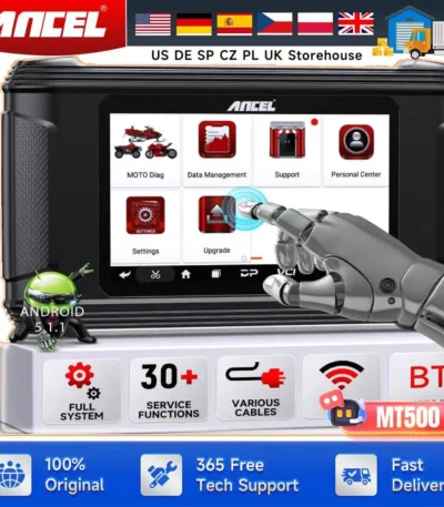 ANCEL MT500 Motorcycle All System Diagnostic Scan Tool OBD2 Scanner Tester 30+ Reset  for BMW HONDA YAMAHA TRIUMPH DUCATI 1