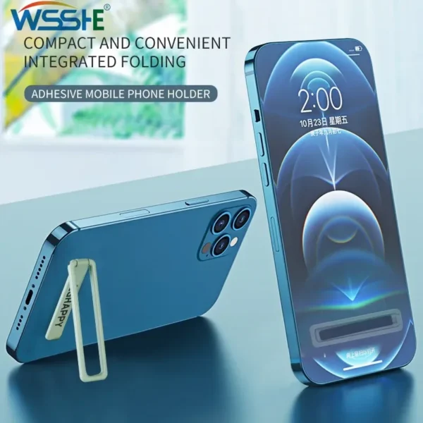Ultra Thin Foldable Mobile Phone Holder Bracket Magnetic Metal Alloy Desktop Cell Phone Stands Universal Phone Support Kickstand