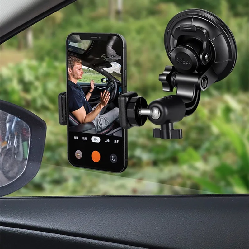 Mini Tripod Car Windshield Phone Holder Tripod Dashboard Wall Phone Holder Suction Cup Tiktok Stand For iPhone Samsung Huawei 1