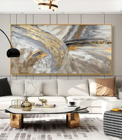 Wall Painting Abstract Golden Art Wall Pictures For Living Room Canvas Painting Home Decor Posters And Prints Vintage Cuadros 1