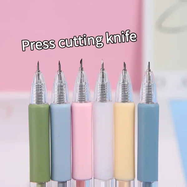 1 pc Kawaii Art Utility Knife Pen Knife Cut Stickers Scrapbooking Cutting Tool Express Box Knife School Supplies DIY Craft