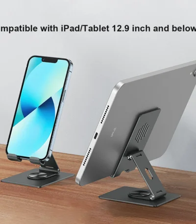 WiWU Tablet Stand for iPad Pro 12.9 Air 5 10.9 with Rotation Double Adjustable Support for Mobile Phone Fordable Desktop Stand 1