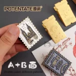 1PC Deluxe Vintage Brass Clip Heavy Metal Binder Paper Clamps Double-sided Pattern for Office Kitchen, Drawing Board, Art Crafts