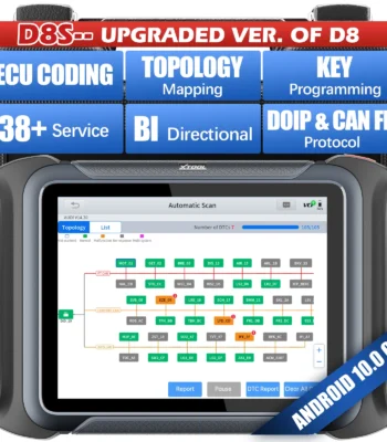 XTOOL D8S OBD2 Scanner, Bidirectional Scanner with 3-Year Update, FCA AutoAuth,38 Reset, All Systems Car Scanner Diagnostic Tool 1