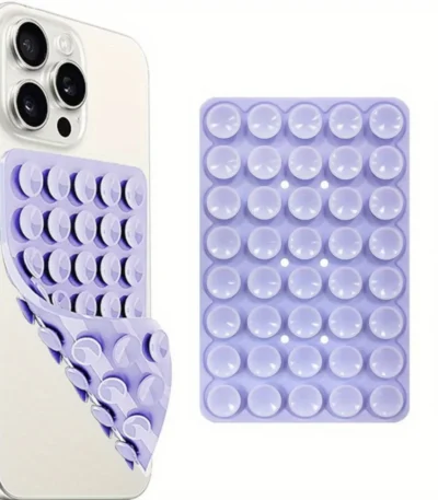 Silicone Suction Cup Phone Mount Hands-Free Mobile Stand Airplane Travel Essential Compatible with Any Smartphone 1