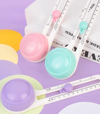 1PC Handmade Handbook Greeting Card Circle Cutter Round Paper Cutter Scribe Arc Positioning Cutting Circle Ruler Knife 1