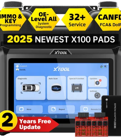 XTOOL X100 PADS Key Programmer Read/Write IMMO Chip Programming Smart Key Car Diagnostic Tool Automotive Scanner CANFD DOIP FCA 1