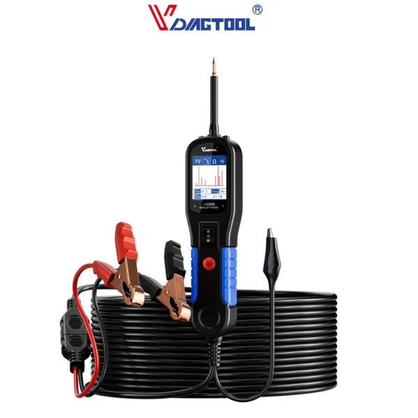 VDIAGTOOL V200 Car Electric Circuit Tester 6V-30V Automotive Power Probe Kit Electrical System Tester LCD Display Voltage Tester