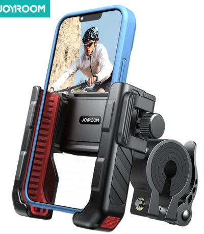 Joyroom Universal Motorcycle Phone Holder Half Enclosure Design Bike Bicycle Phone Mount Quick Lock For iPhone 4.7"-7" Phones 1