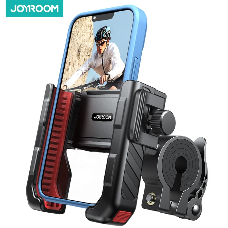 Joyroom Universal Motorcycle Phone Holder Half Enclosure Design Bike Bicycle Phone Mount Quick Lock For iPhone 4.7"-7" Phones 1