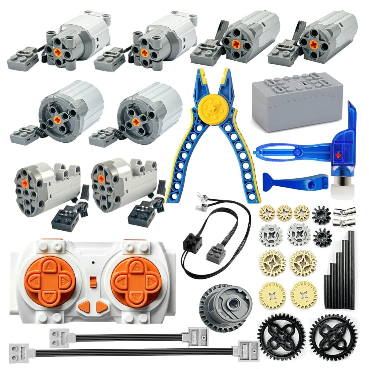 37 in 1 motor kit compatible with lego technic parts gears power function motor set carbon fiber axles and alloy universal joints rechargeable battery remote control building block separator tools.jpg