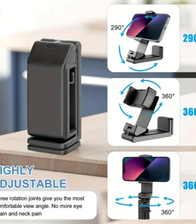 Foldable Adjustable Airplane Phone Holder Stand  Portable Travel Desk for Flight  Train and Car Seats  Rotatable Selfie Capable 1