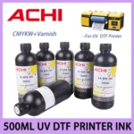 5x500ML UV DTF Ink UV INK for R1390 L800 R330 DX4 DX5 XP600 Printhead for UV DTF Printer 1PC UV INK Varnish INK