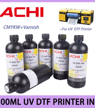 5x500ML UV DTF Ink UV INK for R1390 L800 R330 DX4 DX5 XP600 Printhead for UV DTF Printer 1PC UV INK Varnish INK 1