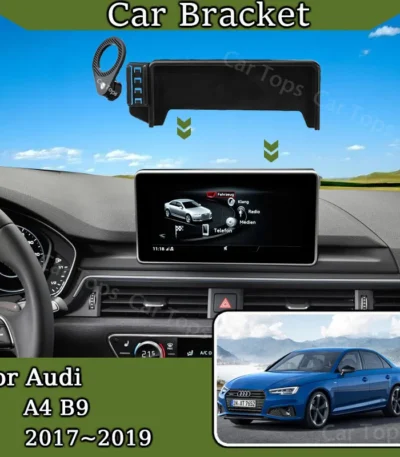 Mobile Phone Holder for For Audi A4 S4 RS4 B9 2017~2019 MagSafe Magnetic Screen Cell Stand Gravity Car Mount Auto Accessories 1