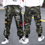 New Fashion Big Boys’ Cargo Jogger Pants Camouflage Style for Autumn Trendy & Functional – Perfect for Active Kids