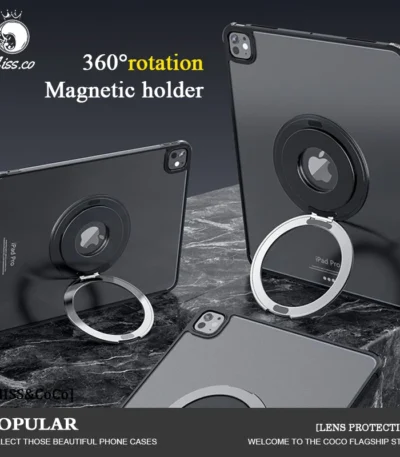 New Powerful Magnetic Tablet Holder Ring Grips Adjustable 360 Aluminum Alloy Desktop Anti-Fall Multi-Functional  IPAD Series 1