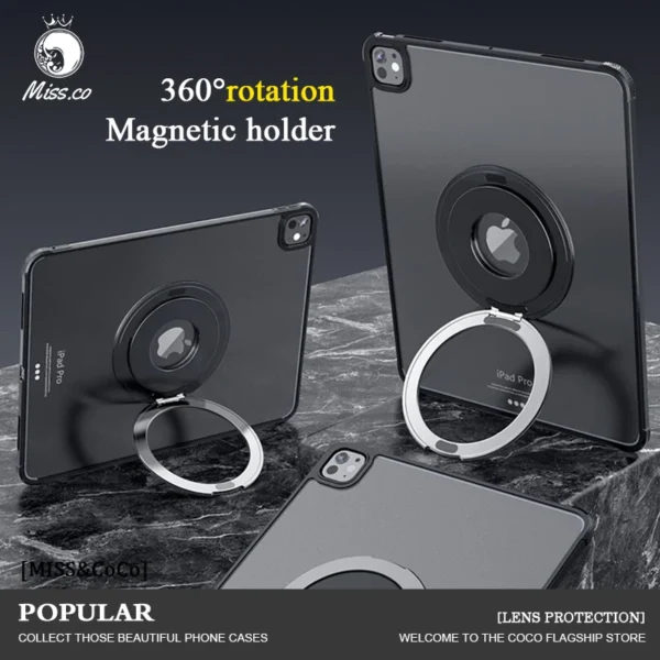 New Powerful Magnetic Tablet Holder Ring Grips Adjustable 360 Aluminum Alloy Desktop Anti-Fall Multi-Functional  IPAD Series