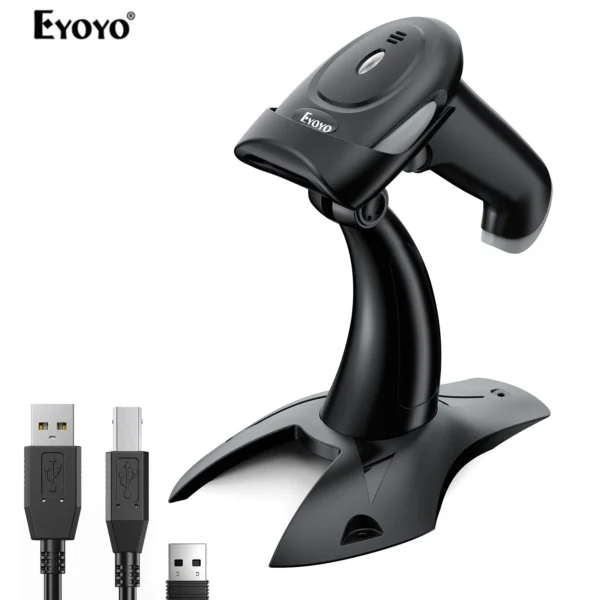 Eyoyo EY-034W Handheld 2D Barcode Scanner USB Wired+2.4G Wireless QR Image Automatic Screen Fast Scanning Accruate Code