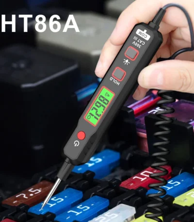 HT86A Car Voltage Detector Pen Automobile Fault Maintenance Circuit Tester Digital Backlight Car Fuse Diagnostic Probe Test Pen 1
