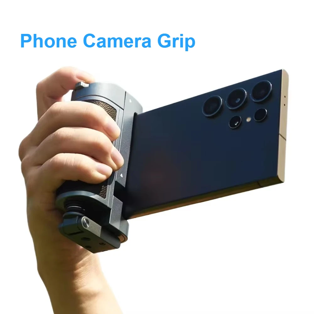 Phone Camera Grip with Bluetooth, Hidden Selfie Stick Stand Multi-Mode Control Universal Fit for IPhone/Android - Vlog Essential 1