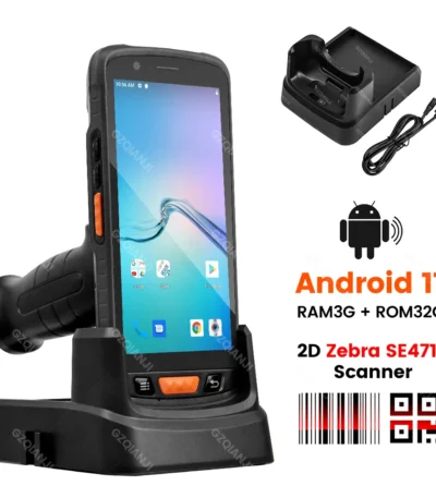 Android 11 Rugged PDA Zebra SE4710 NFC Handheld Terminal Wireless Wifi with Grips Cradle 2D Barcode Scanner Warehouse Inventory 1