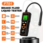 Brake Fluid Tester Car Brake Oil Moisture Detector DOT3/DOT4/DOT5.1 Backlight Flexible Probe 1.4″ LCD Brake Oil Tester Analyzer