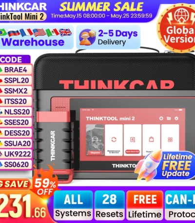 THINKCAR THINKTOOL MINI 2 CANFD Auto Car  Diagnostic Tools Obd2 Scanner Bi-directional Scan Tool 28 Resets Full System Diagnose 1