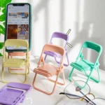 2024 New Mini Cell Phone Stand Universal Chair Desktop Mobile Phone Tablet Holder Folding Convenient Cute Phone Accessories