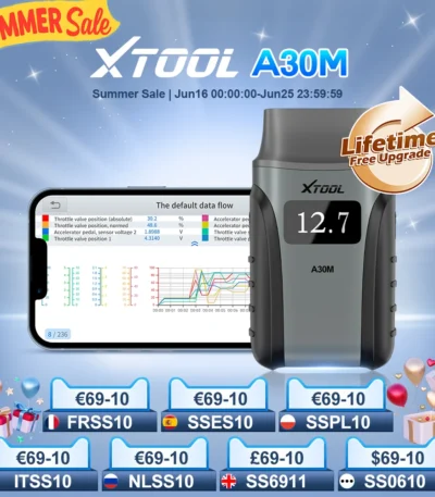 XTOOL Anyscan A30M OBD2 Bluetooth Full Diagnostic Tools With Android/ IOS Code Read Bidirectional Control Scanner Built-in CANFD 1