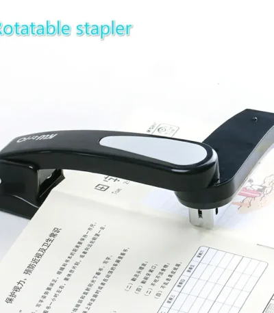 360 Rotatable Heavy Duty Stapler Use 24/6 Staples Effortless Long Stapler School Paper Staplers Office Bookbinding Supplies 1