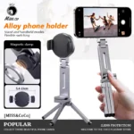 Magnetic Phone Holder Magsafe Tripod with Arca-Swiss Cold Shoe for Phone Vlog Foldable Desktop Phone Mount for Travel