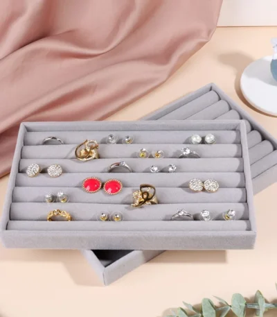 Jewelry Storage Box Tool Necklace Ring Earrings Box Classification Storage Box Jewelry Brooche Display Box Drawer Organizer Tray 1