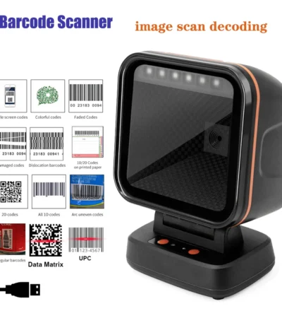 2D Barcode Scanner Gobal exposure Desktop Flat Hands-free High-performance Scanning Platform 1D 2D QR code Reader for Retail Pay 1