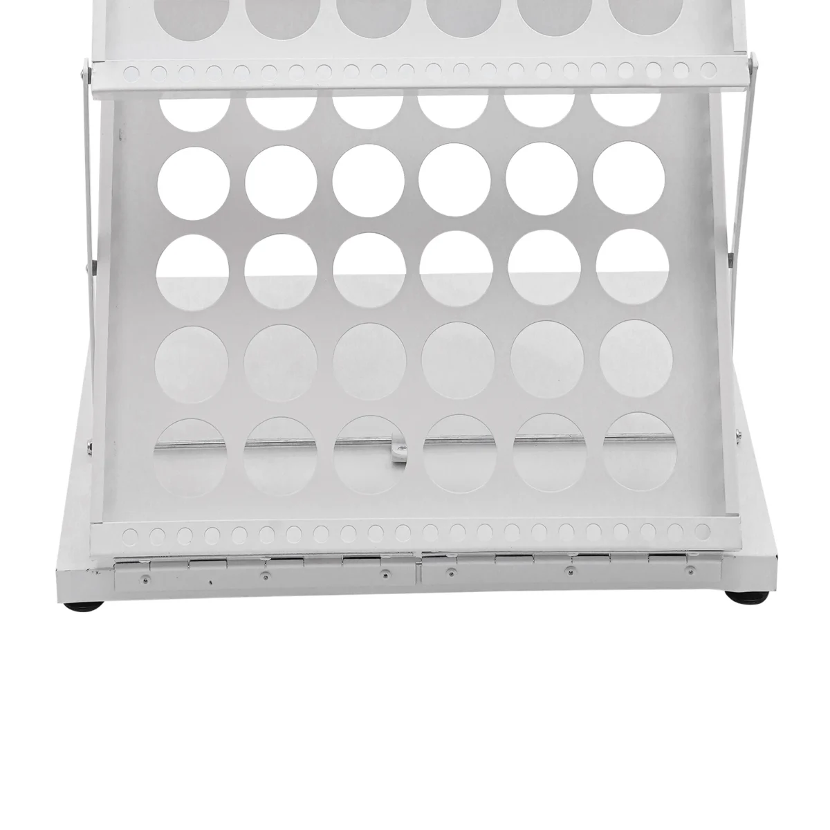 Foldable Floor Magazine Rack 4-tier Metal White Freestanding Home Office Book Organizer Holder Stand 4