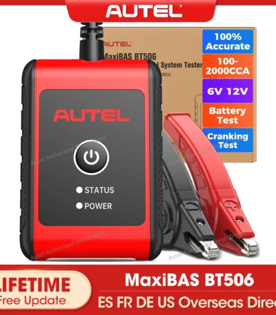 Autel MaxiBAS BT506 Car Battery Tester, 6V 12V 100-2000 CCA Car Battery Analyzer, 12V 24V Auto Cranking/Charging System Test 1
