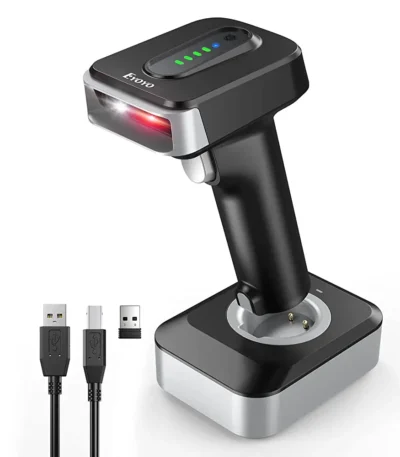 Eyoyo Auto-sensing Screen Scanning 1D Bluetooth Barcode Scanner With 2500mAh Power Indicator Wireless 2D QR Code Reader 4-mil 1