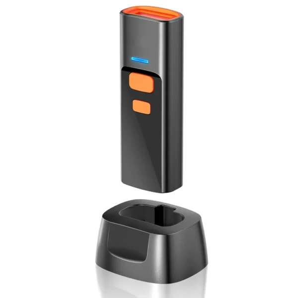 Bluetooth 2D Barcode Reader with Charge Base Support Mobile Phone iPad Wireless Barcode Scanner Mini 1D 2D QR Bar Code Reader