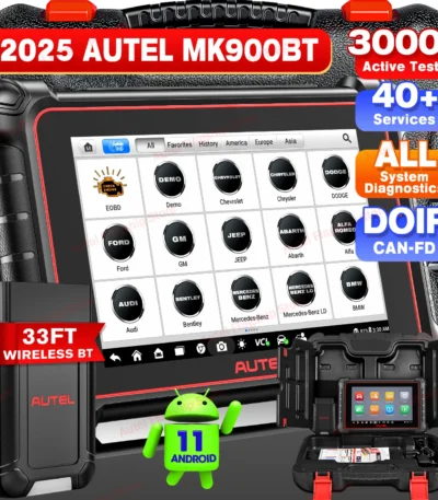 Autel MaxiCOM MK900 BT MK900BT 8 Inch Car Diagnostic Tools 40+ Services CAN FD DOIP OBD2 Scanner Upgrade of MK808BT Pro MK808S 1