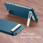 Ultra-Thin Metal Folding Phone Holder Alloy Invisible Back Stick Phone Desktop Holder Portable Mobile Support Phone Stand