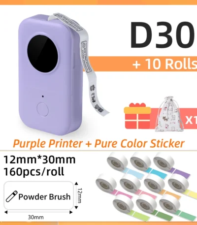 Phomemo D30 Wireless Label Maker Mini Thermal Label Printer Portable Inkless Printing Sticker Printer for Home Schllo Office 1